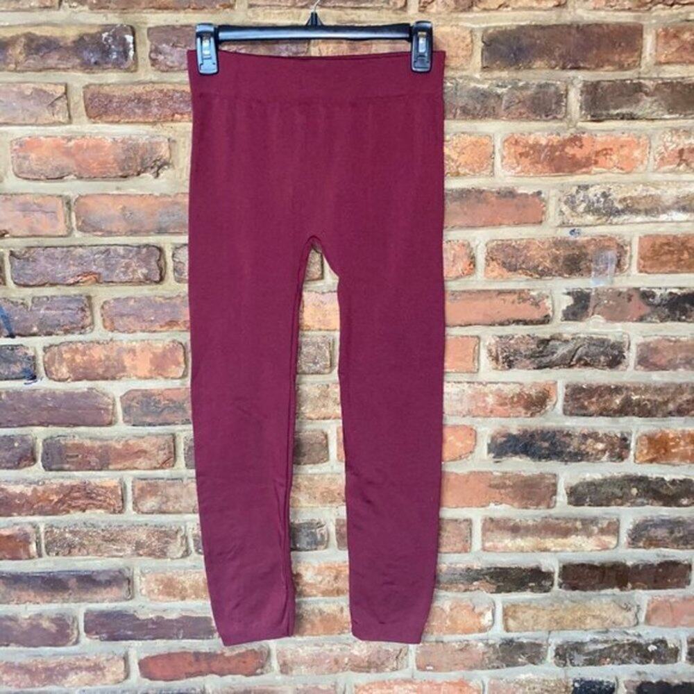 NWT Fabric & Fabric Dark Wine Leggings Women's One Size